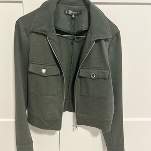 Moss green casual jacket